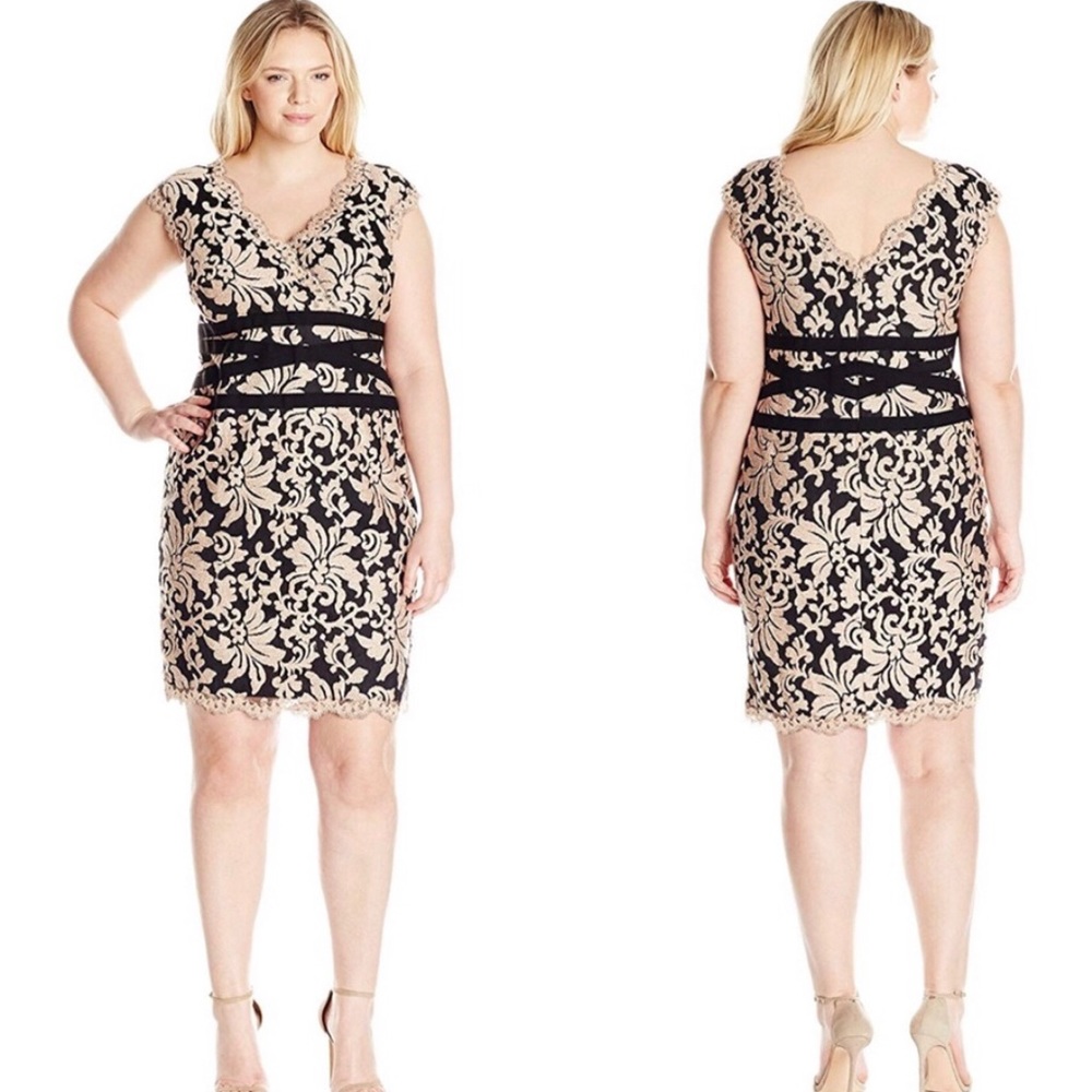 Tadashi Shoji Embroidered Lace Cocktail Dress